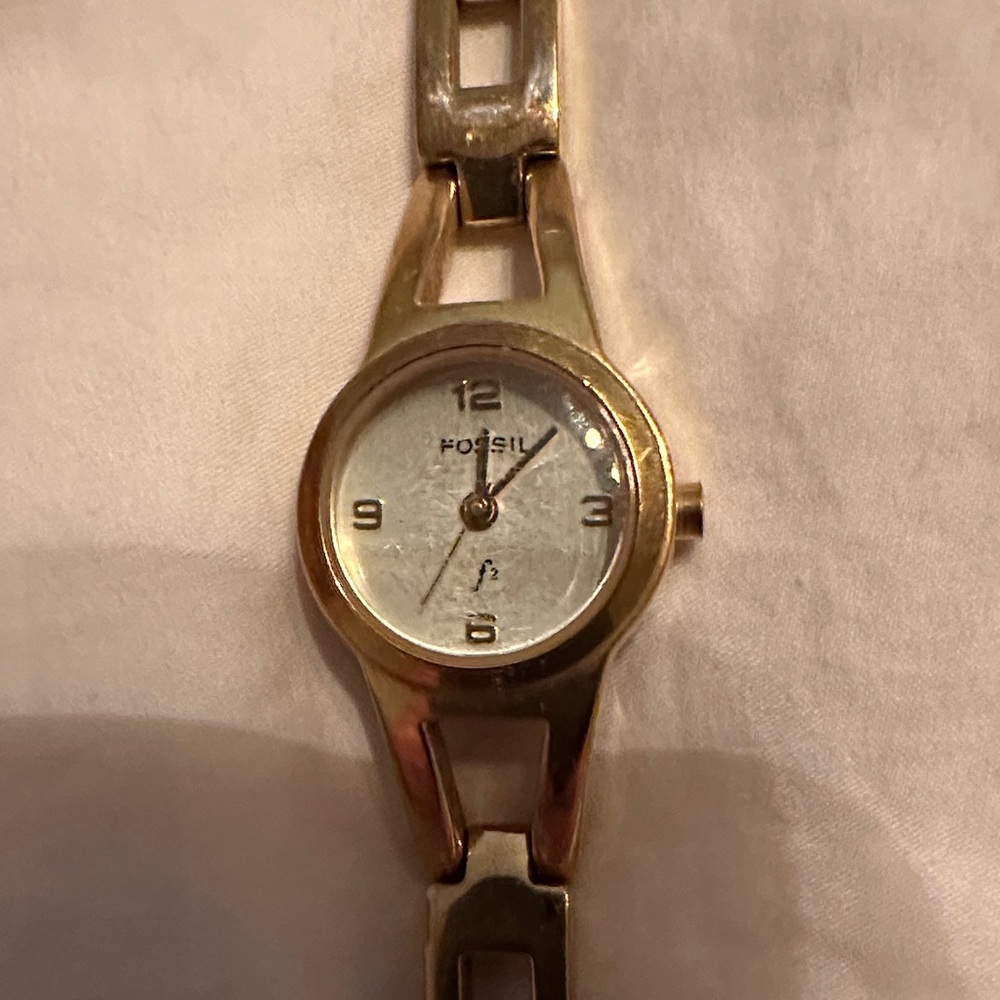 Fossil Gold color Women's Watch with Silver color Dial